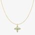 Ania Haie Ripple Joy 14ct Gold Plated Mint Green Lucky Clover Necklace N073-03G