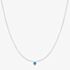 Ania Haie Ripple Joy Silver Bezel-Set Lab-Created Turquoise Solitaire Necklace N073-01H