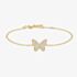 Ania Haie Sunny Sparkler 14ct Gold Plated Pave Butterfly Bracelet B064-02G