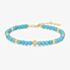 Ania Haie Chill Voyager 14ct Gold Plated Lab Created Turqouise Beaded Bracelet B063-04G