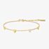 Ania Haie Starlit Drops 14ct Gold Plated Pave Puffed Heart Station Bracelet B074-06G