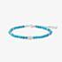 Ania Haie Ripple Joy Silver Lab-Created Turquoise Beaded Bracelet B073-03H