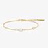 Ania Haie Luna Gaze 14ct Gold Plated Shell Pearl & Bezel-Set Sparkle Bracelet B075-01G
