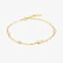 Ania Haie Yellow Gold Tone Plated Cubic Zirconia Organic Dome Pebble Station Bracelet B076-08G
