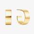 Ania Haie Vogue Maven 14ct Gold Plated Medium Flat Hoop Earrings E062-04G