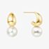 Ania Haie Vogue Maven 14ct Gold Plated Shell Pearl Dome Hoop Earrings E062-06G