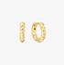 Ania Haie Chill Voyager 14ct Gold Plated Textured Small Huggie Hoop Earrings E063-03G
