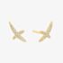 Ania Haie Heart Hunter 14ct Gold Plated Cubic Zirconia Kiss Stud Earrings E057-02G