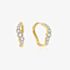 Ania Haie Luna Gaze Gold Plated Cubic Zirconia Tide Huggie Earrings E075-13G