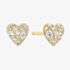Ania Haie Starlit Drops 14ct Gold Plated Pave Heart Stud Earrings E074-01G