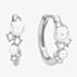 Ania Haie Starlit Drops Silver Shell Pearl & Cubic Zirconia Huggie Hoop Earrings E074-05H