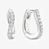 Ania Haie Sterling Silver Pave Cubic Zirconia Wave Huggie Hoop Earrings E079-08H