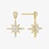 Ania Haie 14ct Yellow Gold Plated Cubic Zirconia Nova Star Dangle Stud Earrings E071-02G