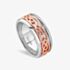 Clogau Annwyl Silver 9ct Rose Gold Channel Band Ring 3SELR017