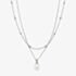 Clogau Ladies Sterling Silver Beachcomber Layered Single Pearl Necklace 3SBCH829