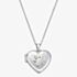 Clogau Paw Print Heart White Topaz Locket 3SPWP0617
