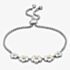 Clogau Sterling Silver & Rose Gold Forget Me Not Flower Toggle Bracelet 3SFMN904