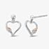 Clogau Past Present Future Silver White Topaz Heart Stud Earrings 3SPPF0800