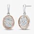 Clogau Tree of Life Silver Filigree Oval Dropper Earrings 3STOL764