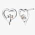 Clogau Paw Prints Sterling Silver & Swarovski Zirconia Heart Stud Earrings 3SPAW1205