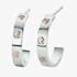 Clogau Ladies Insignia Sterling Silver Slim Half Hoop Earrings 3SINS850