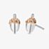 Clogau Sterling Silver & Rose Gold Royal Oak Leaf Acorn Stud Earrings 3SOAK902
