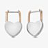 Clogau Two Colour Cariad Heart Padlock Hoop Earrings 3SCAR976