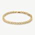 D.Louise Yellow Gold Tone Stainless Steel Bezel Set Tennis Bracelet SKB-055