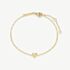 D.Louise Yellow Gold Tone Plated Stainless Steel Mini Heart Bracelet SKB-58