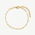 D.Louise Yellow Gold Tone Plated Stainless Steel Single Dainty Bracelet GB-013