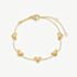 D.Louise Yellow Gold Tone Plated Stainless Steel Bubble Heart Bracelet NAB-12