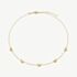 D.Louise Yellow Gold Tone Plated Stainless Steel Bubble Heart Necklace NAN-14