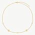 D.Louise Yellow Gold Tone Plated Stainless Steel Multi Clover Necklace SKN-35