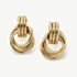 D.Louise Yellow Gold Tone Plated Stainless Steel Rope Knot Stud Earrings NAE-14