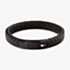 Tommy Hilfiger Black Clasp Braided Leather Bracelet 2790662