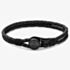 Tommy Hilfiger Nautical Black Double Braided Leather Bracelet 2790693