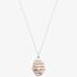 Sterling Silver & Rose Gold Plated Cubic Zirconia Bee Hive Pendant Necklace BTH7-SL-CZ RGP