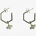 Sterling Silver Cubic Zirconia Hexagonal Tiny Bee Hoop Earrings BEH-SL-CZ