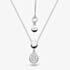 Kit Heath Sterling Silver Coast Pebbles Twin Droplet Pave Cubic Zirconia Necklace 90188CZ