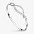 Kit Heath Sterling Silver Entwine Twine Twist Cubic Zirconia Pave Hinged Bangle 70227CZ