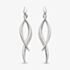 Kit Heath Sterling Silver Entwine Twine Twist Cubic Zirconia Pave Drop Earrings 50225CZ