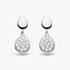 Kit Heath Sterling Silver Coast Pebble Glisten Cubic Zirconia Pave Drop Earrings 60188CZ