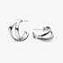 Kit Heath Sterling Silver Serenity Crossover Hoop Earrings 61186RP