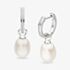 Kit Heath Silver Revival Classic Pearl Glitz Hoop Earrings 50429FPC