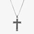 Emporio Armani Black Carbon Fibre Cross Necklace EGS1705040