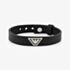 Emporio Armani Black Leather Stainless Steel Logo Bracelet EGS3128040