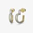 Guess Beloved Gold Tone Crystal Heart Huggie Hoop Earrings UBE05017YG