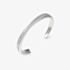 Guess Stylish Silver Tone Textured Cross Over Bangle UBB04584RHL