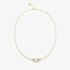 Guess Stylish Gold Tone Crystal Double Link Chain Necklace UBN04580YG