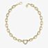 Guess Beloved Gold Tone Crystal Heart Necklace UBN05015YG